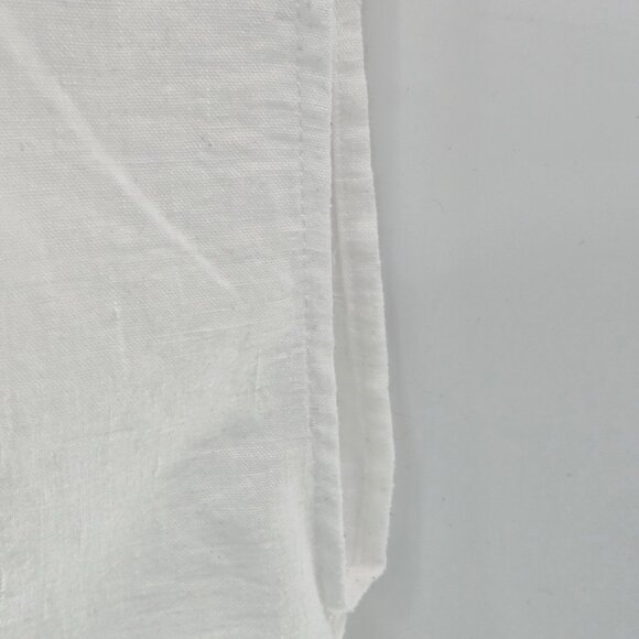 White Embroidered V-Neck Gauze Blouse - Picture 10 of 13